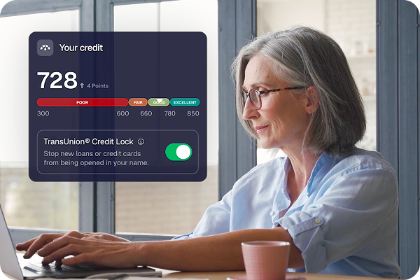 OmniWatch credit alert screen showing a new credit inquiry